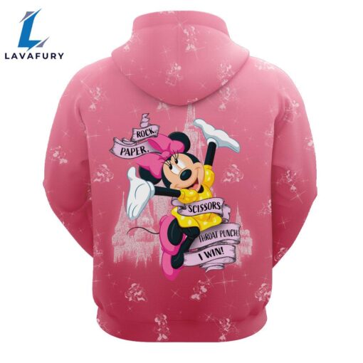 Custom Name Minnie Mouse Rock Paper Hoodie And Leggings Set