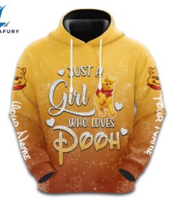 Custom Name Winnie The Pooh Hoodie And Capris Leggings Set