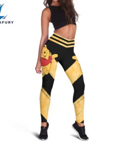 Custom Name Winnie The Pooh Themed Hoodie And Leggings Set