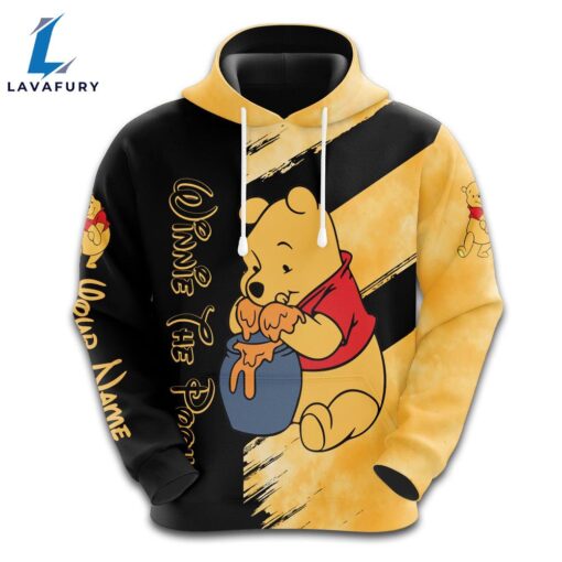 Custom Name Winnie The Pooh Themed Hoodie And Leggings Set