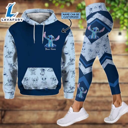 Custom Stitch Pattern Hoodie And Leggings Set