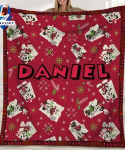 Custom Vintage Mickey Xmas Blanket