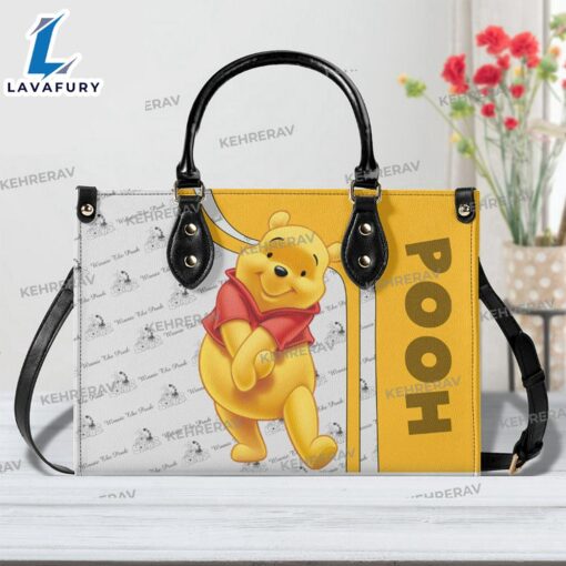 Custom Winnie The Pooh Leather Handbag Stylish Women