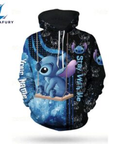 Customizable Stitch Pattern Hoodie And Leggings Set