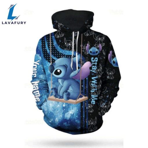 Customizable Stitch Pattern Hoodie And Leggings Set