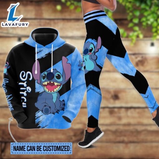 Customizable Stitch Pattern Hoodie And Leggings Set