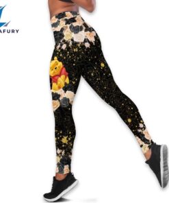 Customizable Winnie The Pooh Glitter Hoodie And Leggings Set