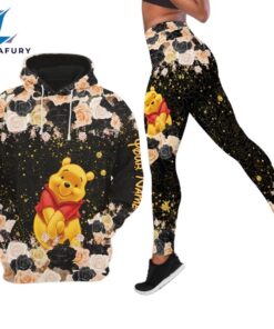 Customizable Winnie The Pooh Glitter Hoodie And Leggings Set