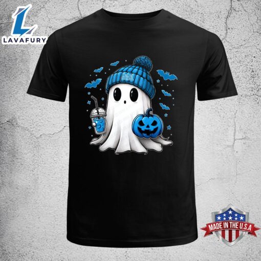 Cute Ghost Football Detroit Christmas Football T-shirt