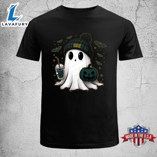 Cute Ghost Football Green Bay Christmas Football T-shirt