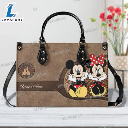 Cute Mickey minnie Leather Handbag