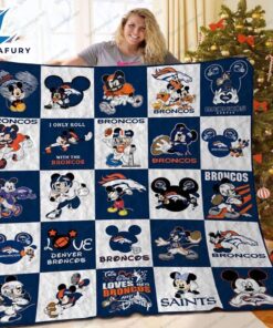 Den Broncos Mickey Mouse Blanket