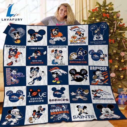 Den Broncos Mickey Mouse Blanket