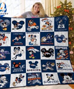 Den Broncos Mickey Mouse Blanket