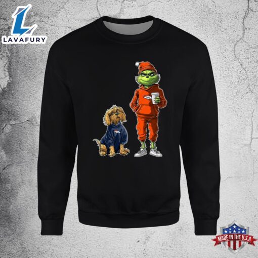 Denver Broncos Grinch Christmas Football Sweatshirt