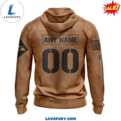 Detroit Lions Salute To Service Veterans Day Brown Hoodie