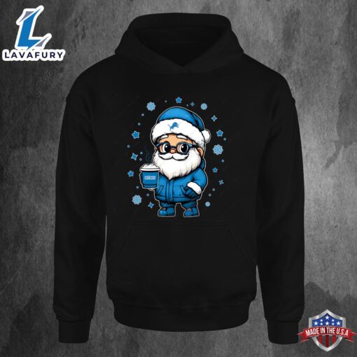 Detroit Lions Santa Christmas Football Hoodie