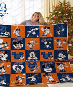 Detroit Tigers Mickey Mouse Blanket