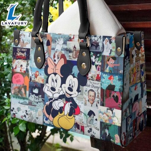 Dismey Mickey Minnie Memories Leather Handbag