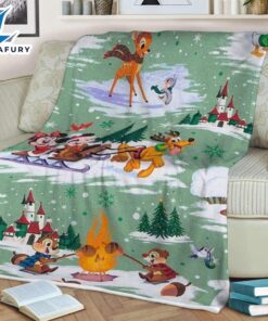 Disney Mickey Minnie And Pluto Merry Christmas Blanket