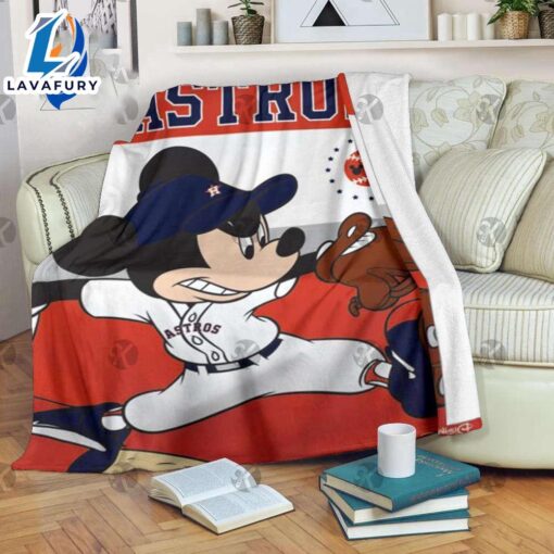 Disney Mickey Mouse Houston Astros Team Baseball Blanket