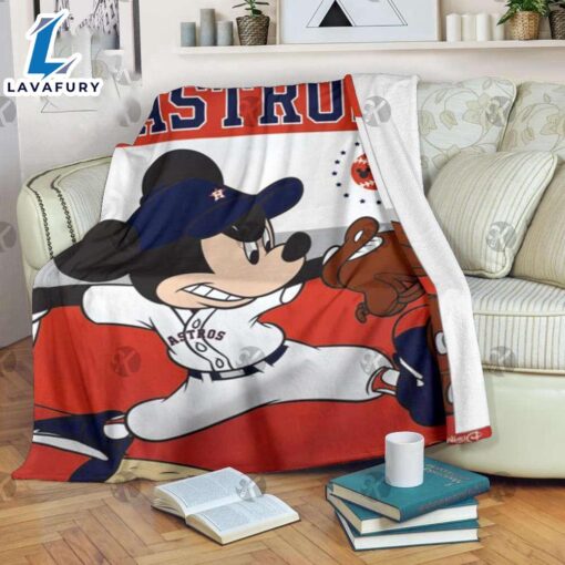 Disney Mickey Mouse Houston Astros Team Baseball Blanket