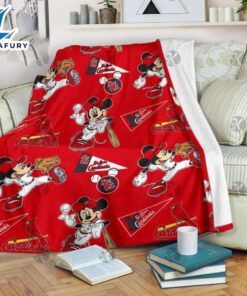 Disney Mickey Mouse St. Louis Cardinals Mlb Team Basebal Blanket