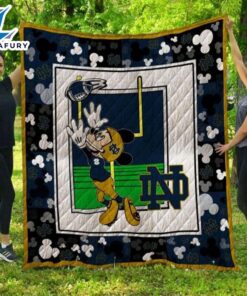 Disney Mickey Notre Dame Fighting Irish Ncaa Collected Collection Blanket