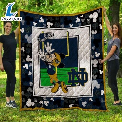 Disney Mickey Notre Dame Fighting Irish Ncaa Collected Collection Blanket