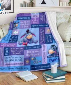 Disney Winnie The Pooh Eeyore Sherpa Fleece Blanket