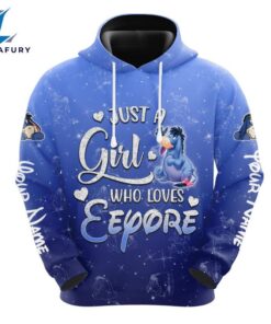 Eeyore Custom Just A Girl Hoodie And Capris Leggings Set