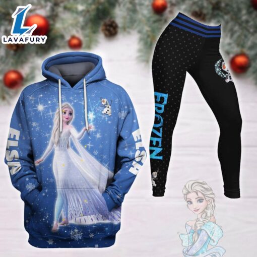 Elsa Princess Castle Glitter Activewear Set