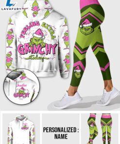 Feeling Extra Grinchy - Personalized Green Monster Christmas Hoodie and Leggings