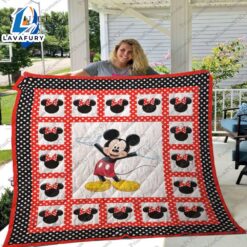 Festive Mickey Mouse Border Blanket