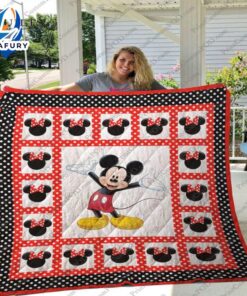 Festive Mickey Mouse Border Blanket