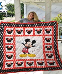 Festive Mickey Mouse Border Blanket