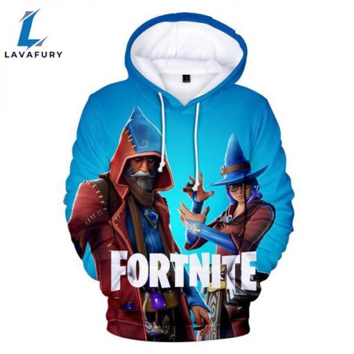 Fortnite Hoodies – Fortnite Season 7 New Hero Character Sgt.Winter Blue 3D Hoodie