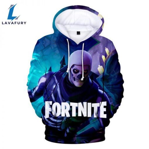 Fortnite Hoodies – Fortnite Season 7 New Hero Skull Trooper 3D Hoodie