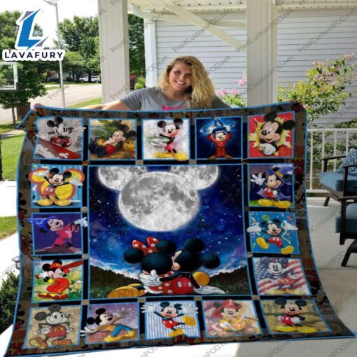 Full Moon Mickey Mouse Blanket