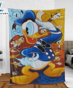 Funny Face Donald Duck Mickey Mouse Sherpa Fleece Blanket