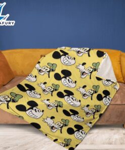 Funny Face Goofy Mickey Disney Character Blanket