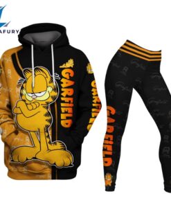 Garfield Character Hoodie And Leggings Set