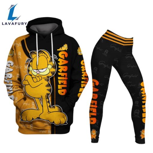 Garfield Character Hoodie And Leggings Set