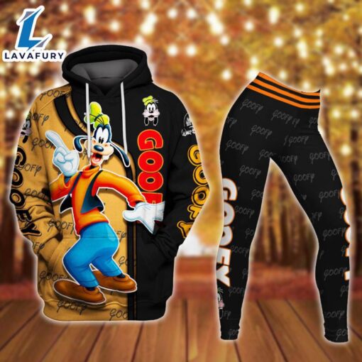 Goofy Pattern Design Hoodie and Leggings Set