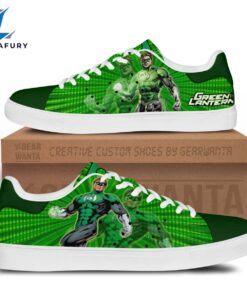 Green Lanturn Cartoon Stan Smith Shoes For Kid