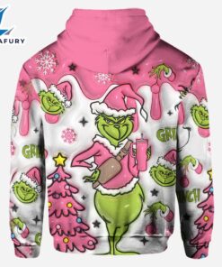 Grinch Pink Snowflakes Christmas - Personalized Hoodie and Leggings