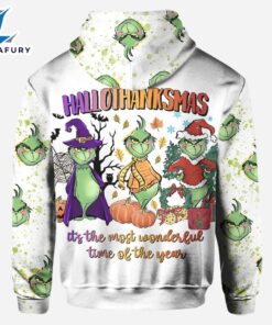 Happy Hallothanksmas - Personalized Grinch Christmas Hoodie and Leggings