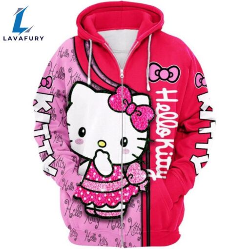 Hello Kitty Design Hoodie And Leggings Set