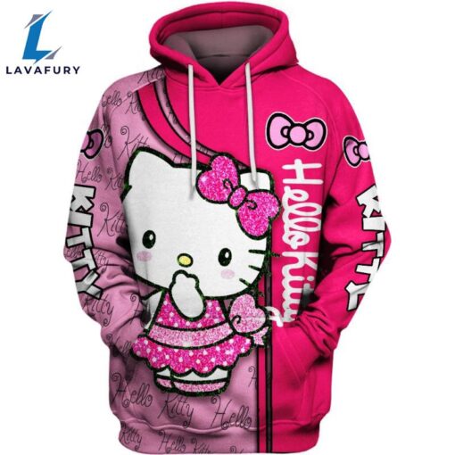 Hello Kitty Design Hoodie And Leggings Set