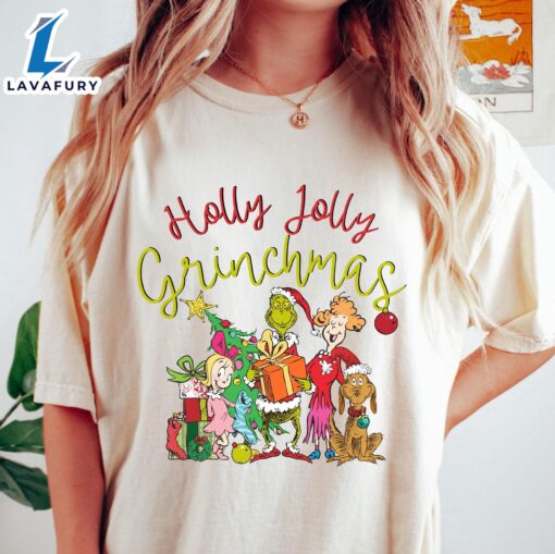 Holly Jolly grinchmas funny christmas  shirt